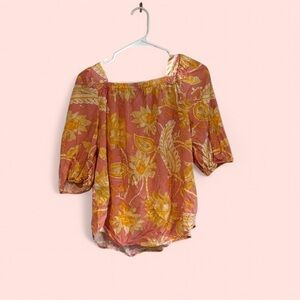 Harvé Benard Boho Floral Blouse Medium